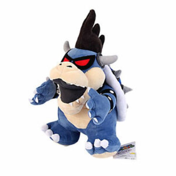 Mario Dark Blue Bowser King Koopa Plush Stuffed Animal 10" - Picture 4 of 5